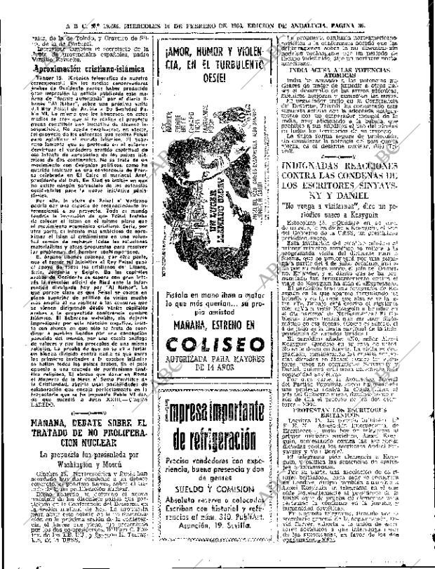 ABC SEVILLA 16-02-1966 página 36