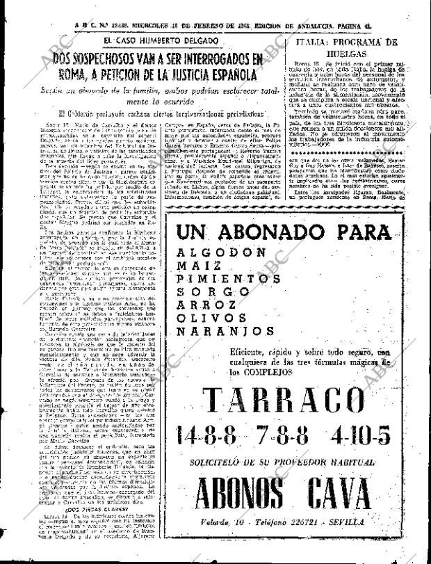 ABC SEVILLA 16-02-1966 página 41
