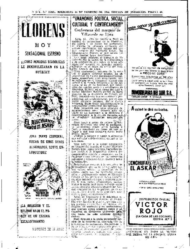 ABC SEVILLA 16-02-1966 página 46