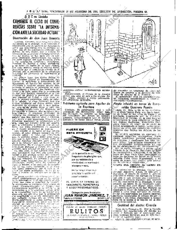 ABC SEVILLA 16-02-1966 página 49
