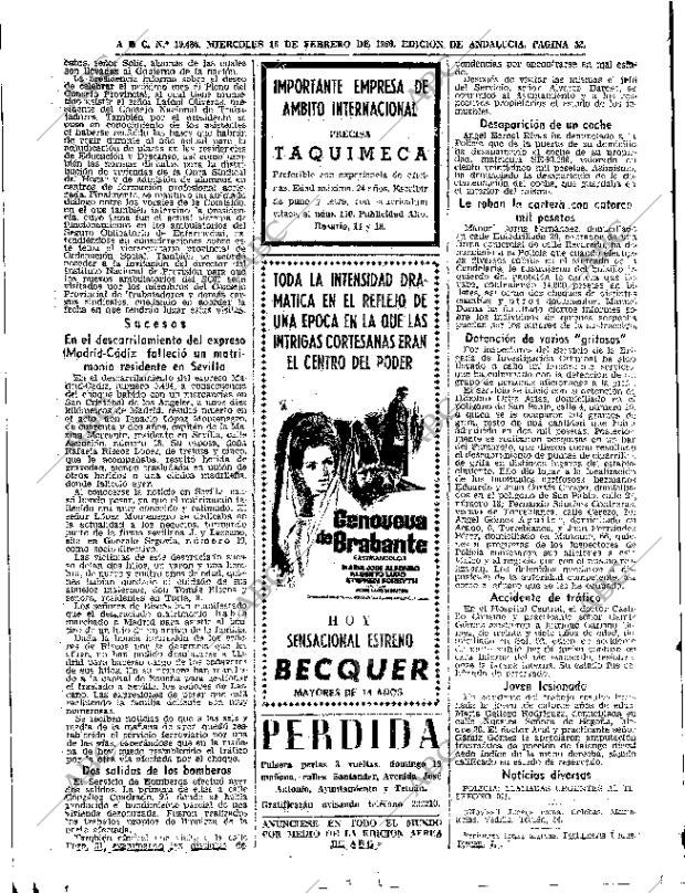 ABC SEVILLA 16-02-1966 página 52