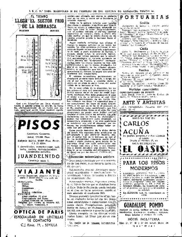 ABC SEVILLA 16-02-1966 página 54