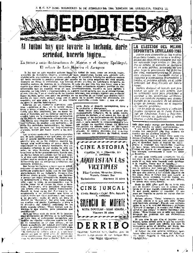 ABC SEVILLA 16-02-1966 página 55