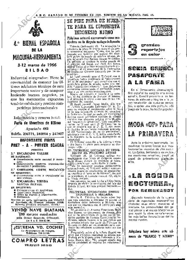 ABC MADRID 19-02-1966 página 44