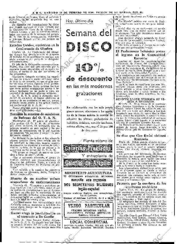 ABC MADRID 19-02-1966 página 46