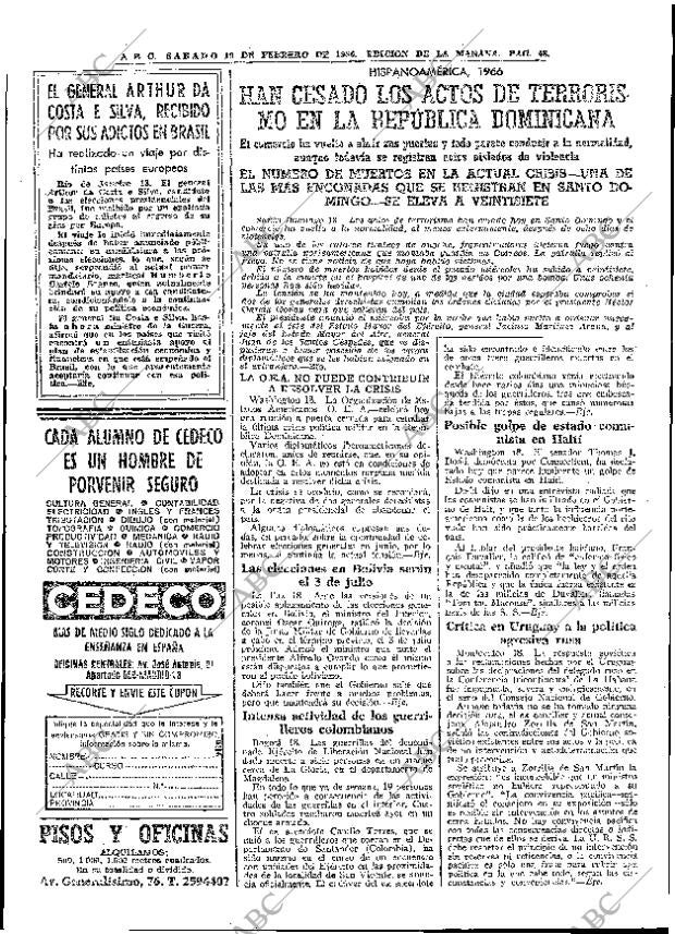 ABC MADRID 19-02-1966 página 48