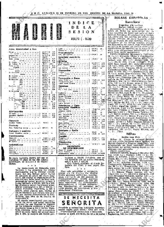 ABC MADRID 19-02-1966 página 69