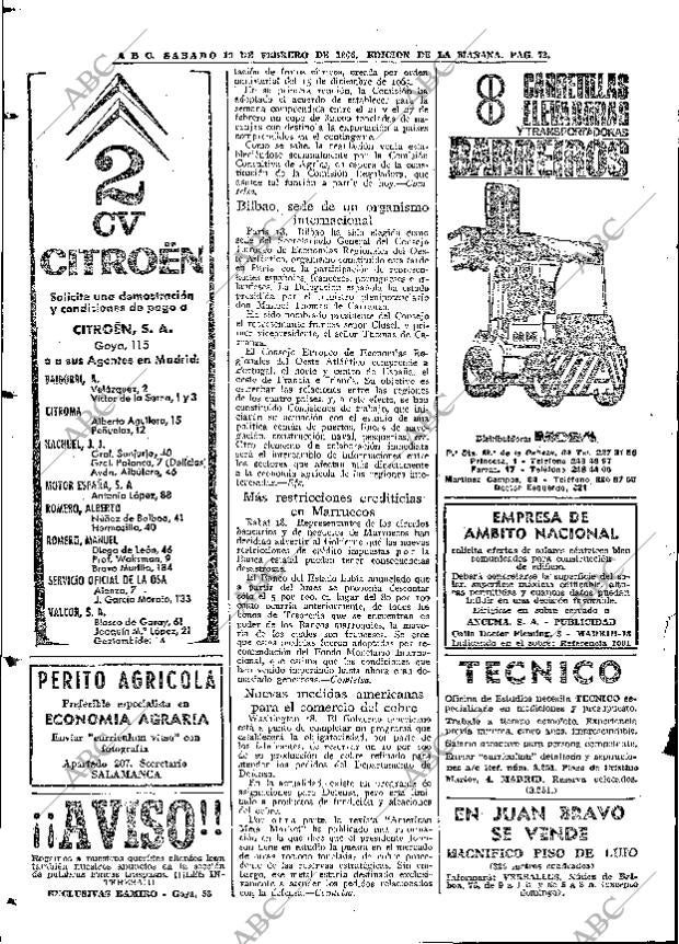 ABC MADRID 19-02-1966 página 72