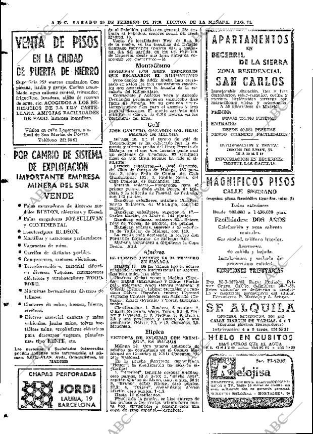 ABC MADRID 19-02-1966 página 74