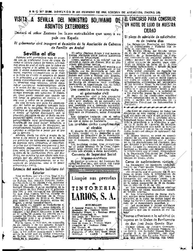 ABC SEVILLA 20-02-1966 página 103