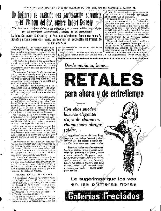ABC SEVILLA 20-02-1966 página 65