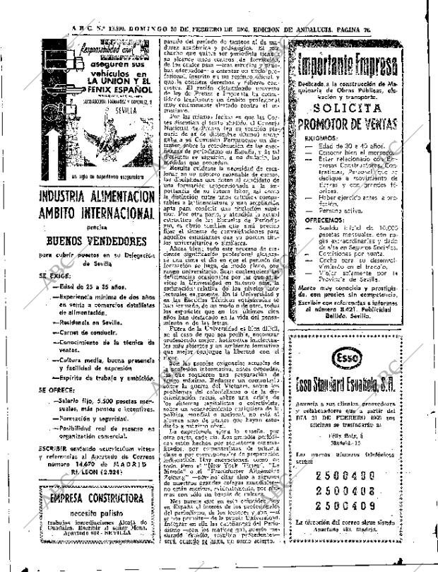 ABC SEVILLA 20-02-1966 página 76