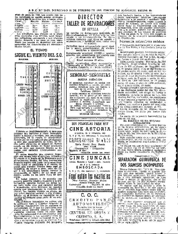 ABC SEVILLA 20-02-1966 página 86