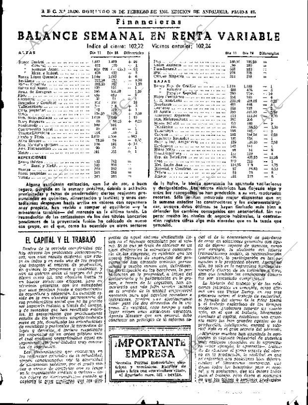 ABC SEVILLA 20-02-1966 página 87