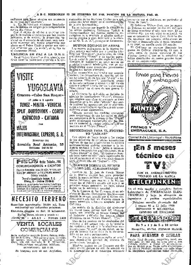 ABC MADRID 23-02-1966 página 40