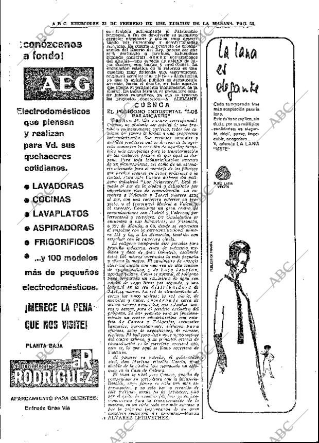 ABC MADRID 23-02-1966 página 56