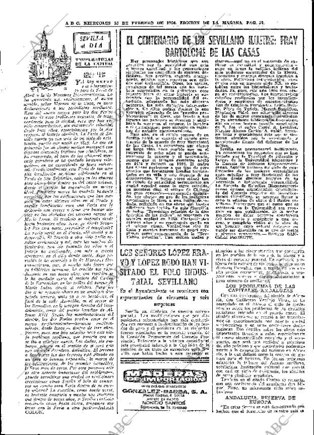 ABC MADRID 23-02-1966 página 57