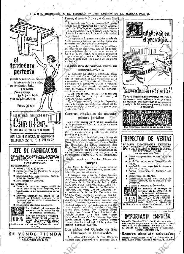 ABC MADRID 23-02-1966 página 60