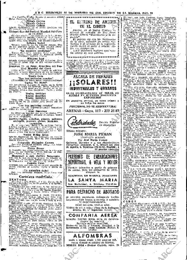 ABC MADRID 23-02-1966 página 78