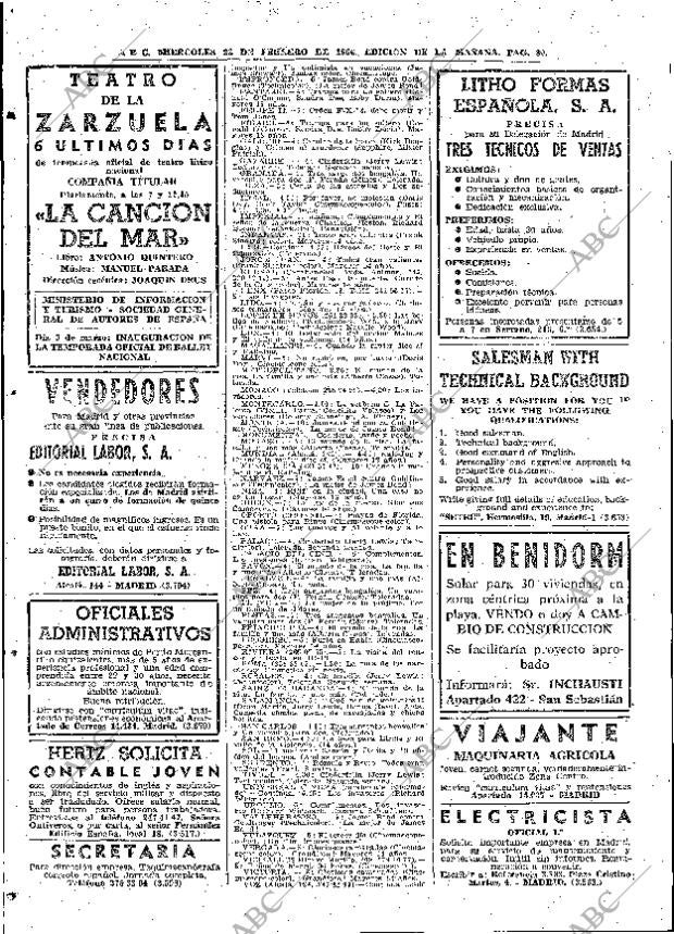 ABC MADRID 23-02-1966 página 80