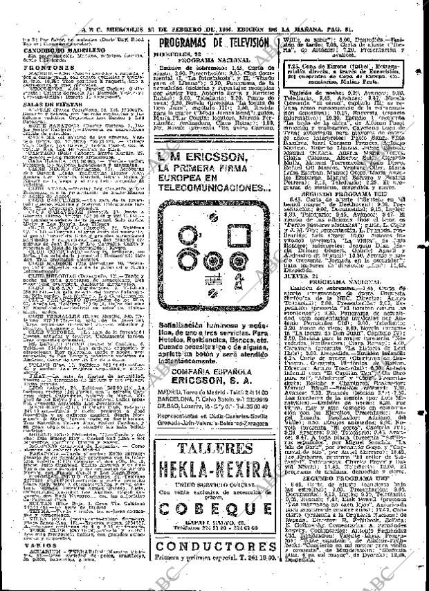 ABC MADRID 23-02-1966 página 81