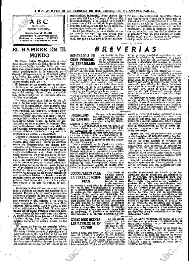 ABC MADRID 24-02-1966 página 40