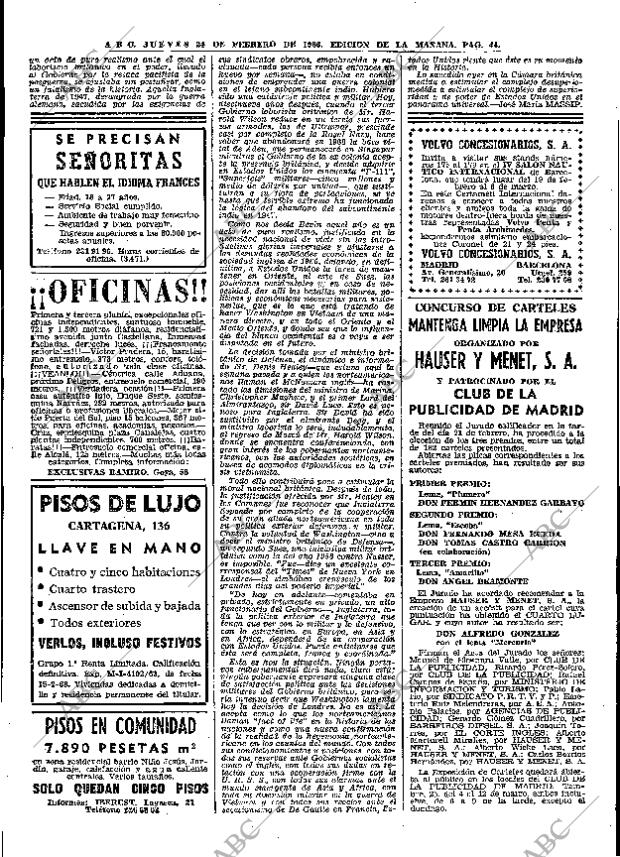 ABC MADRID 24-02-1966 página 44