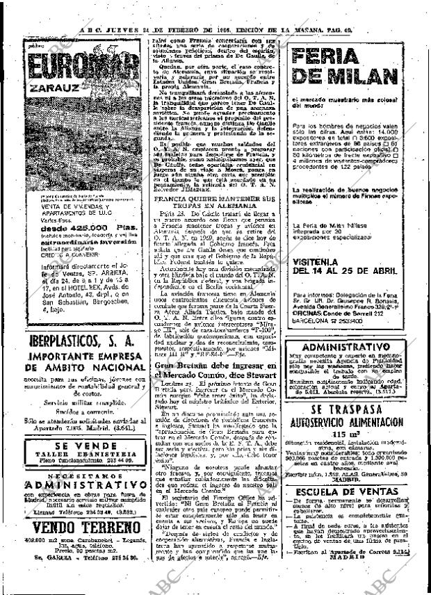 ABC MADRID 24-02-1966 página 46