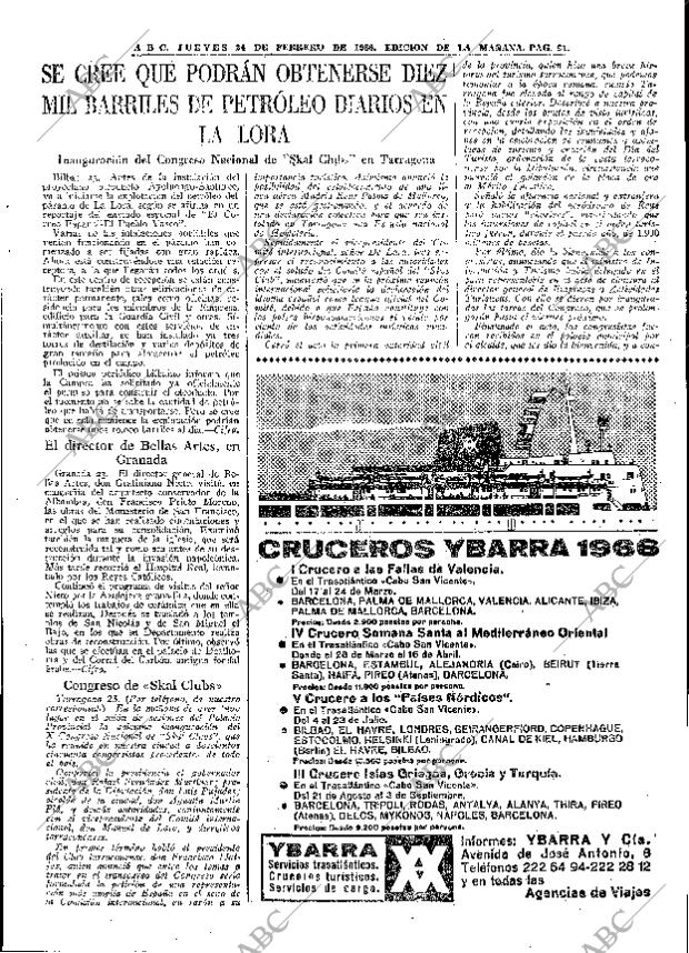 ABC MADRID 24-02-1966 página 61