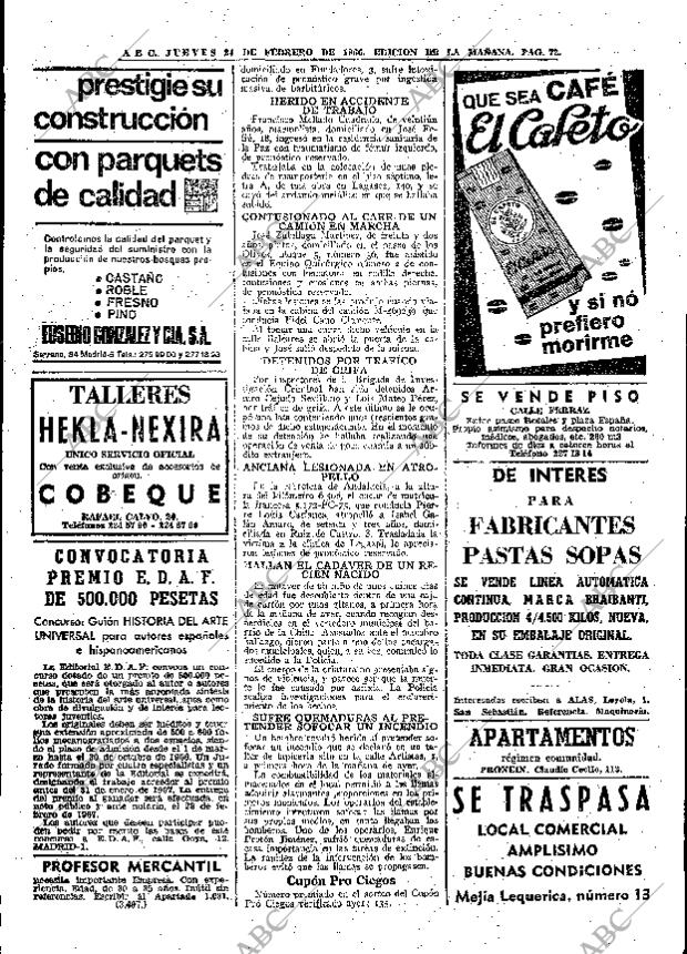 ABC MADRID 24-02-1966 página 72