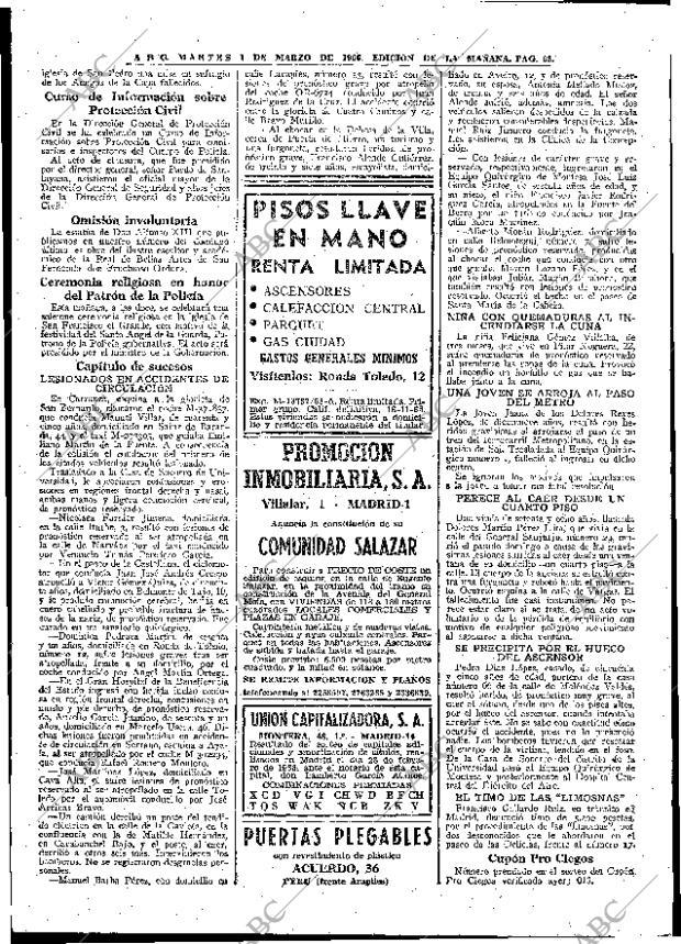 ABC MADRID 01-03-1966 página 62
