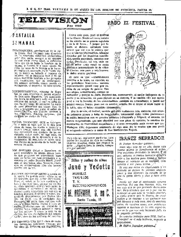 Periódico 11-03-1966,portada - Archivo ABC