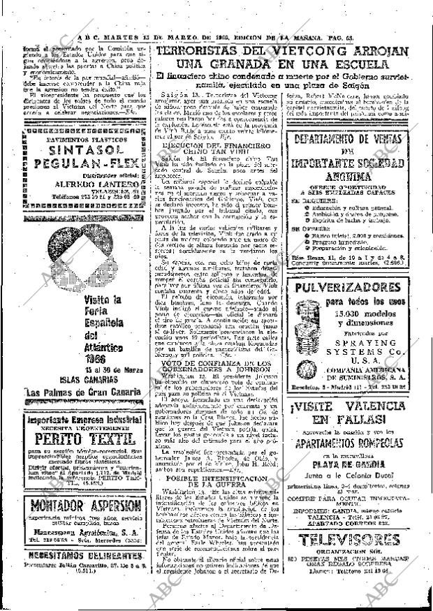 ABC MADRID 15-03-1966 página 68