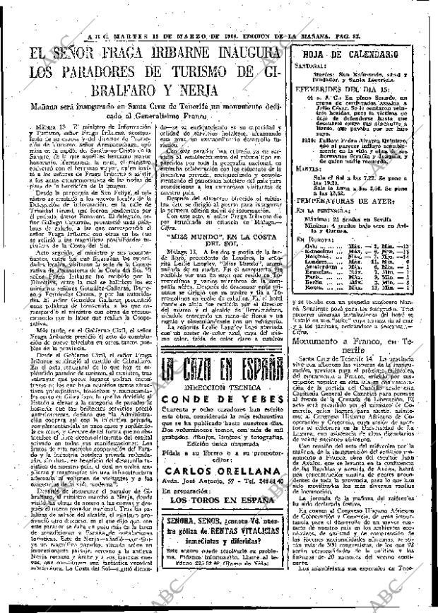 ABC MADRID 15-03-1966 página 83