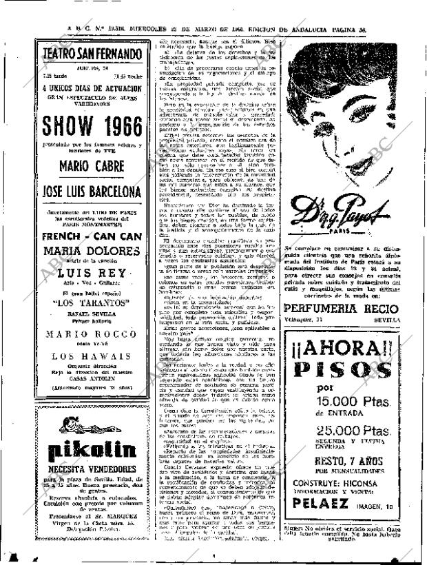 ABC SEVILLA 23-03-1966 página 58