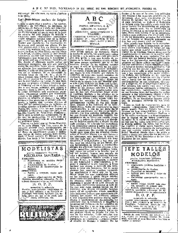 ABC SEVILLA 10-04-1966 página 66
