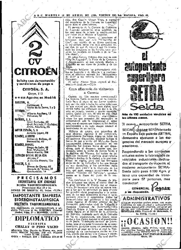 ABC MADRID 12-04-1966 página 62