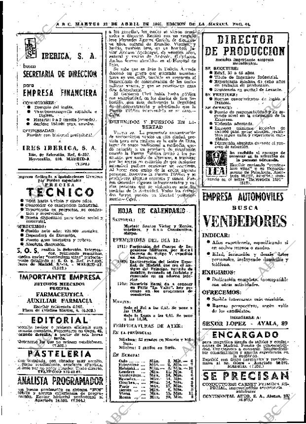 ABC MADRID 12-04-1966 página 64