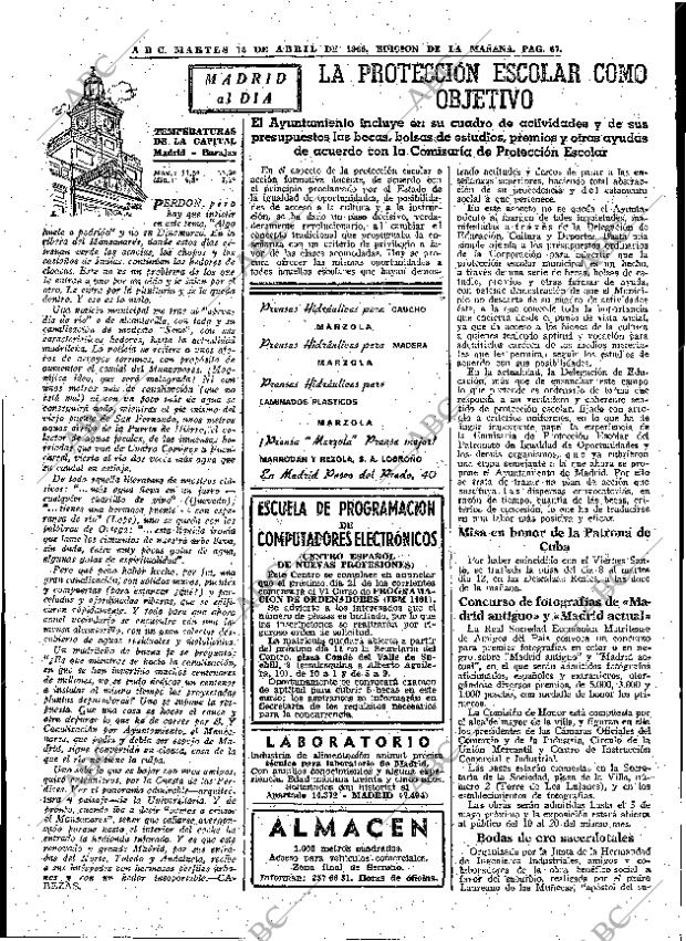 ABC MADRID 12-04-1966 página 67