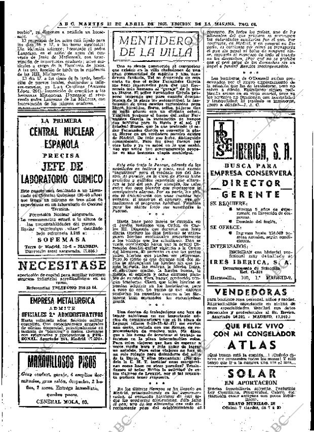 ABC MADRID 12-04-1966 página 68