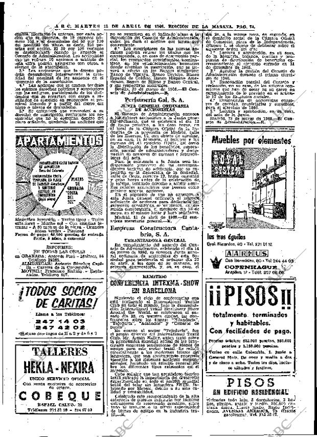 ABC MADRID 12-04-1966 página 74