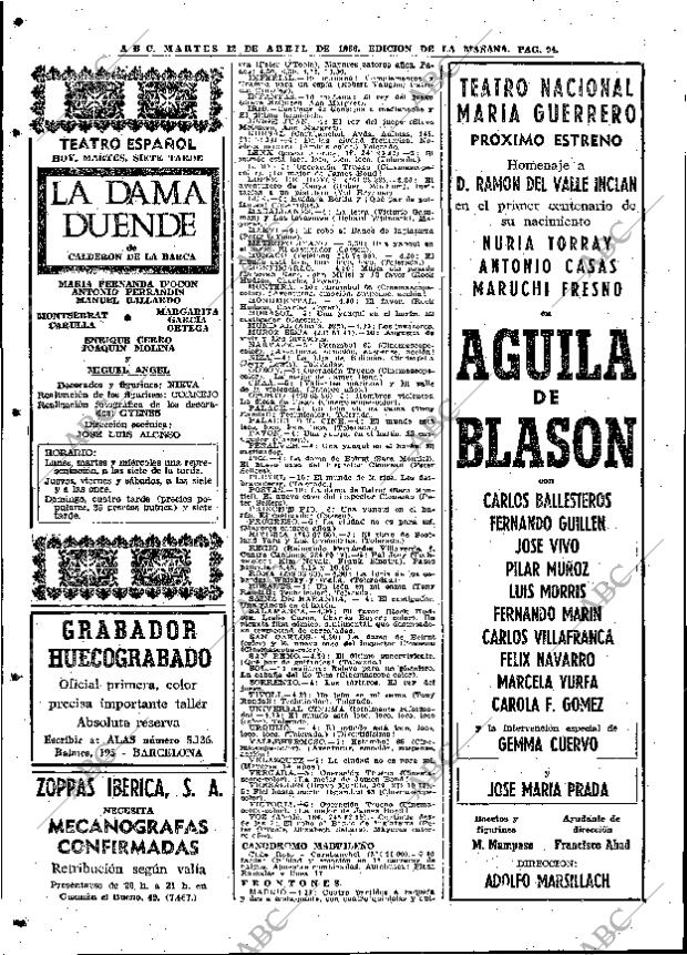 ABC MADRID 12-04-1966 página 94