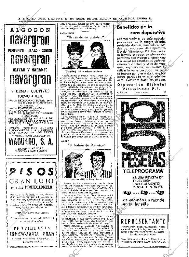 ABC SEVILLA 12-04-1966 página 72