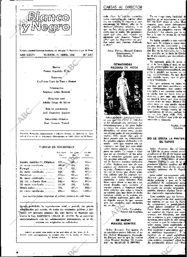 BLANCO Y NEGRO MADRID 16-04-1966 página 4