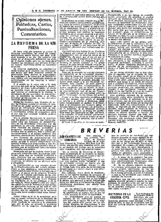 ABC MADRID 17-04-1966 página 64