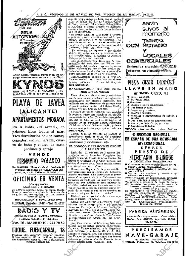 ABC MADRID 17-04-1966 página 70