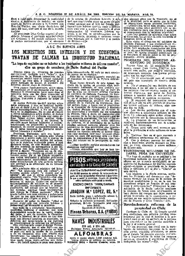 ABC MADRID 17-04-1966 página 74