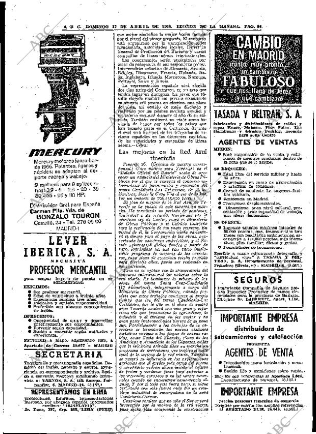 ABC MADRID 17-04-1966 página 84
