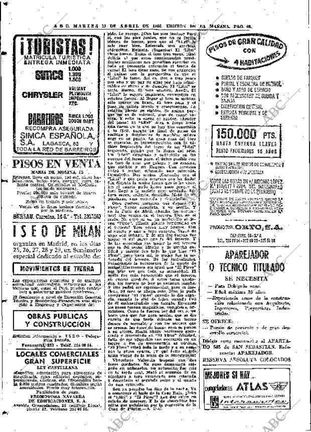 ABC MADRID 19-04-1966 página 88