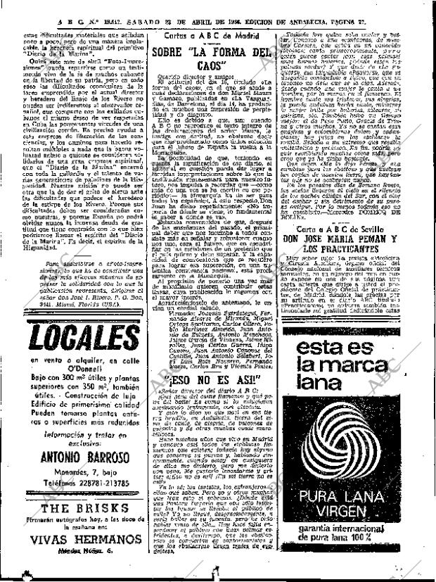 ABC SEVILLA 23-04-1966 página 77